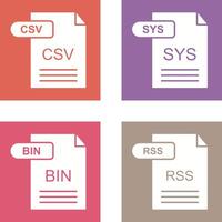 CSV and SYS Icon vector