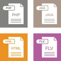 PHP and Java Icon vector