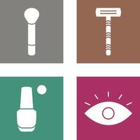 Brush and Razor Icon vector