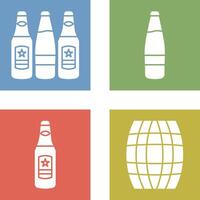 cerveza botellas y alcohol icono vector