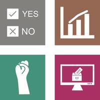 Yes No Option and Statistics Icon vector