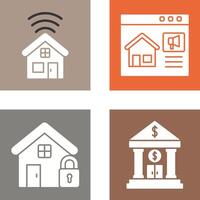 Smart house and Marketing Icon vector