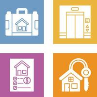 Briefcase and Elevator Icon vector