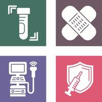 Test Tube and Wound Icon vector