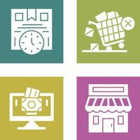 Time is Money and Offer End Icon vector