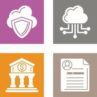 Cloud Computing and Shield Icon vector