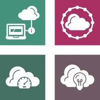 Laptop and Cloud Icon vector