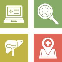 Laptop and Analytics Icon vector