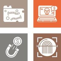 Worm and Online Fraud Icon vector