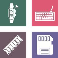 Smart Band and Keyboard Icon vector