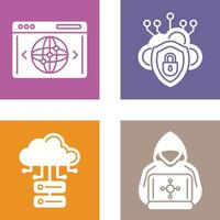 Cloud Security and Website Icon vector