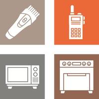 Trimmer and Communication Icon vector