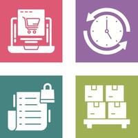 Add to Cart and Run time Icon vector
