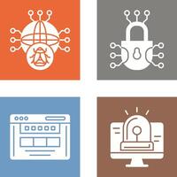 Global Malware and Cyber defence Icon vector