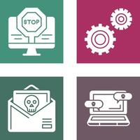 Stop and Setting Icon vector