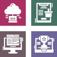 Cloud Computing and Online Shopping Icon vector