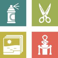 Spray and Scissors Icon vector