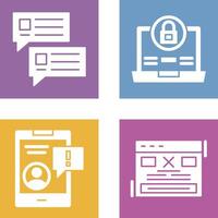 Lock and Project Consulting Icon vector