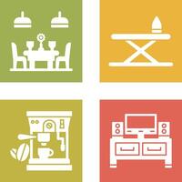 Iron Board and Table Icon vector