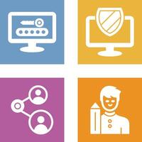 Password and Shield Icon vector