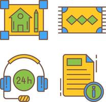 blueprint and rug Icon vector