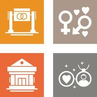 Wedding and Genders Icon vector