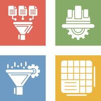 Data Collection and Engineering Icon vector