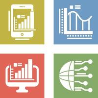 Mobile and Bar Chart Icon vector