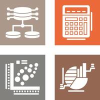 Structured Data and Calculator Icon vector