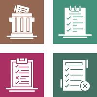 Trash List and Booking CheckList Icon vector