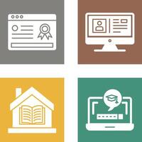 Online Certificate and Profile Icon vector