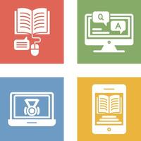 Online Learning and Faq Icon vector