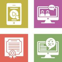Slidesshow and Conversation Icon vector