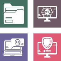 Folder and Malware Icon vector