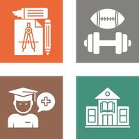 Study Tools and Sport Faculty Icon vector