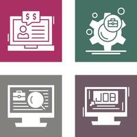 empleado beneficios y empleo icono vector