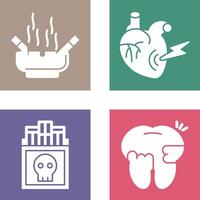 Heart Attack and hashtray Icon vector