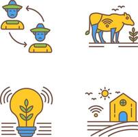 Connect and Cattle Icon vector