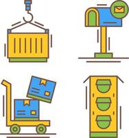 crane and mail box Icon vector