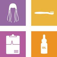 Toothbrush and Hair Icon vector