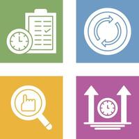 Time Planing and Loop Icon vector