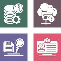 data and folder Icon vector