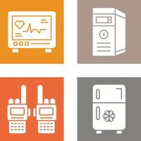 Cardiogram and Cpu Icon vector