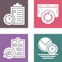 Time Management and Refresh Icon vector