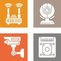 Router and Web Cam Icon vector