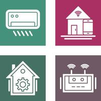 Air Conditioner and Home Automation Icon vector