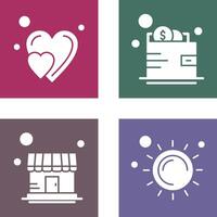 Heart and Wallet Icon vector