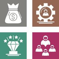 Money Bag and Management Icon vector