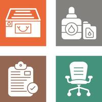 File Cabinet and Ink Cartridge Icon vector