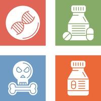 Dna and Tablets Icon vector